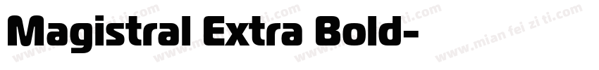 Magistral Extra Bold字体转换